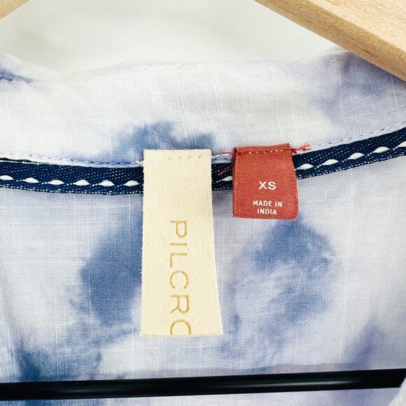 Anthropologie Pilcro The Cate Tie Dye Ombre Button Down Shirt Size XS - Picture 8 of 12